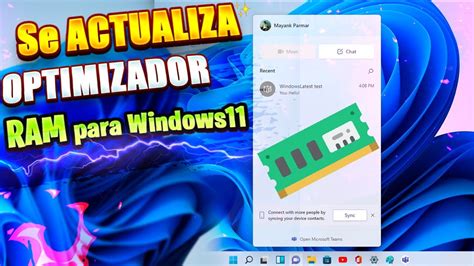 SE ACTUALIZAOPTIMIZADOR De RAM Para Windows 11 Acelera El