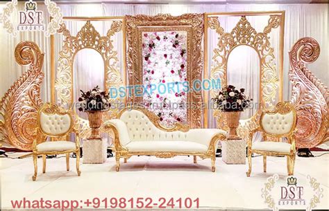 Elegant Wedding Stage Mirror Mehrab Frames Mehndi Night Stage Frame Decoration Adorable Backdrop