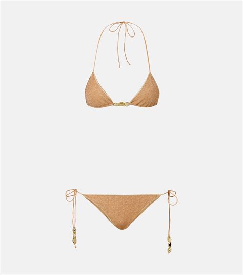 Lumière Nuggets bikini in gold Oseree Mytheresa
