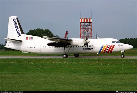 SE LFN SAS Scandinavian Commuter Fokker 50 F27 Mark 050 Photo By