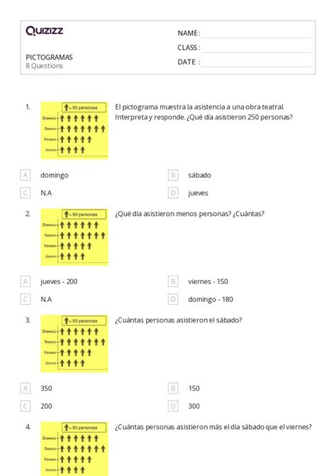 Mais De Planilhas Pictogramas No Quizizz Gratuito E Imprim Vel