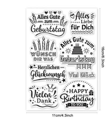 Neues Set Motivstempel Geburtstag Kaufen Auf Ricardo