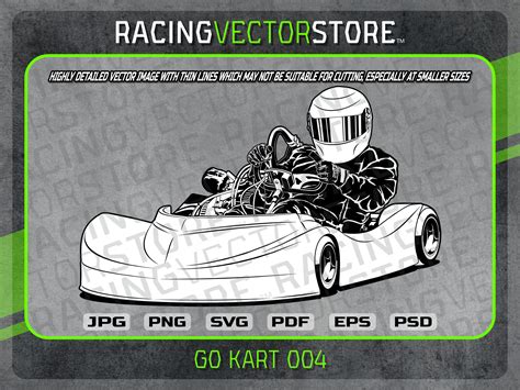 Dirt Track Go Kart Race Car Highly Detailed Image In Svg Ai Eps Pdf