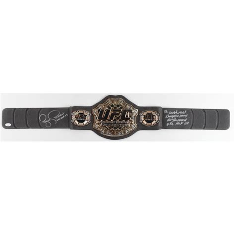 Ken Shamrock Royce Gracie Signed UFC Championship Belt Inscribed The