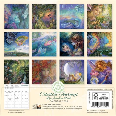 Celestial Journeys By Josephine Wall Mini Wall Calendar 2024 Art