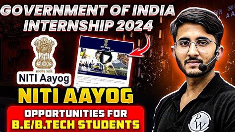 Niti Aayog Internship 2024 Be Btech Students Govt Of India