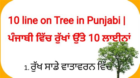 Lines Essay On Trees In Punjabi In