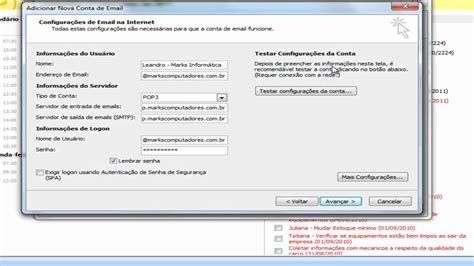 Como Configurar Seu E Mail No Outlook 2007