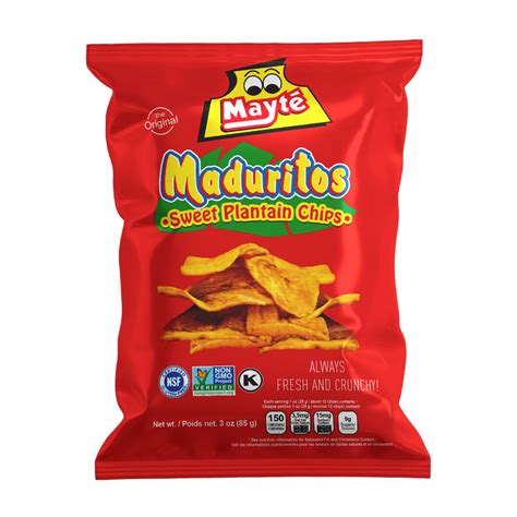 Sweet Maduritos Plantain Chips 30 Packs 3oz Mayteplantainchips