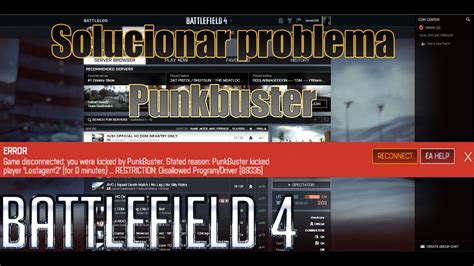 Solucionar Problema Punkbuster Battlefield Video Tutorial Youtube