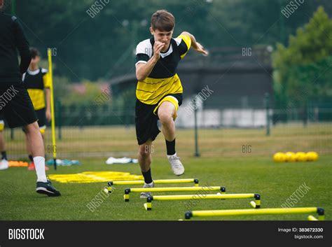 Soccer Player Running Image And Photo Free Trial Bigstock