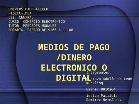 PPT Medios De Pago Dinero Electronico O Digital DOKUMEN TIPS