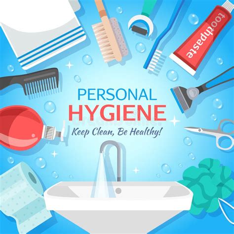 Healthy Personal Hygiene Background Stock Vector Illustration Of