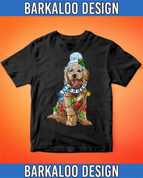 Winter Goldendoodle Png Sublimation Design Merry Christmas Etsy