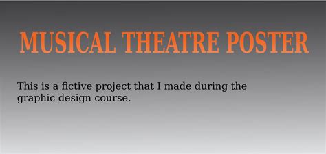 Musical theatre poster :: Behance
