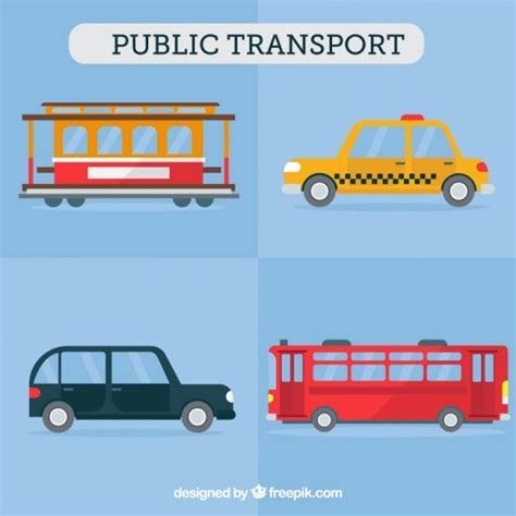 Transportes P Blicos En Dise O Plano Vector Gratis