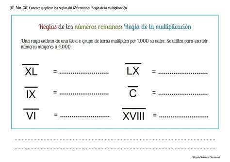 💙 NÚmeros Romanos 💙 Sexto Educación Primaria 11 Años