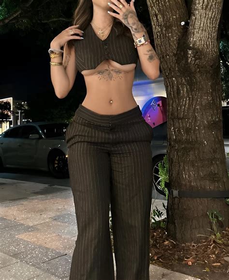 Malu Trevejo Sexy Underboob Outfit Onlyfans Set Leaked Lewd Influencers