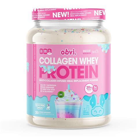 Buy Obvi Collagen Whey Protein Powder Post Workout Shake Supports