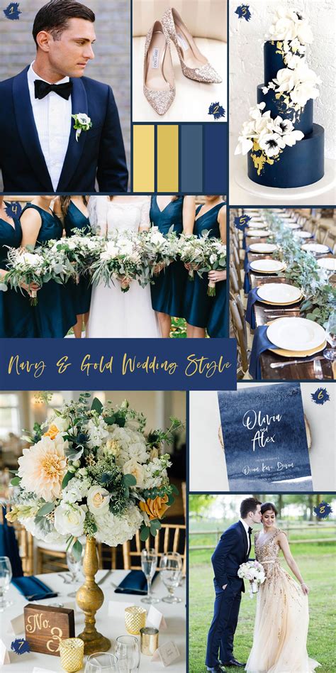 Navy And Gold Wedding Mood Board Gold Wedding Colors Wedding Theme