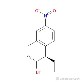 1 2R 3R 2 Bromopentan 3 Yl 2 Methyl 4 Nitrobenzene Structure