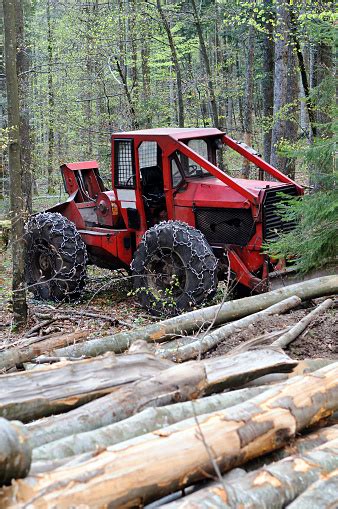 Cable Skidder And Logs Stock Photo - Download Image Now - iStock