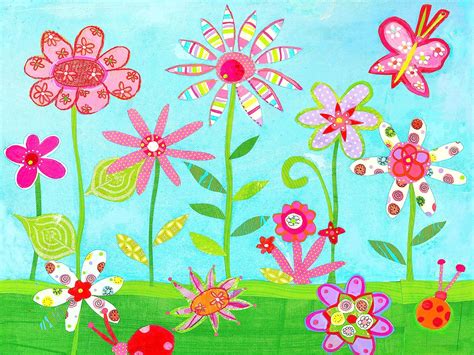 Oopsy Daisy Perfect Flower Patch Stretched Canvas Wall Art By Carter