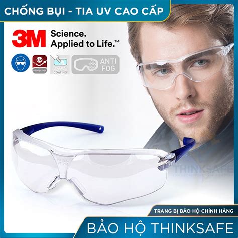 Kính Bảo Hộ Lao động 3m Thinksafe Chống Bụi Bảo Vệ Mắt Chống Tia Uv