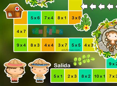 Juego Tablero Para Practicar Las Tablas De Multiplicar Aprendiendo ...