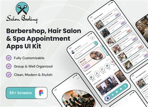 Barbershop Hair Salon App Ui Kit Graphicsbunker