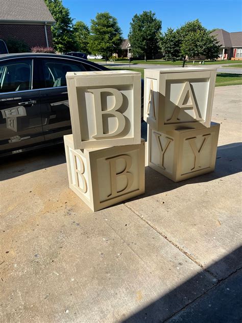 Baby Shower Block Letters Oversized Alphabet Blocks Large Etsy