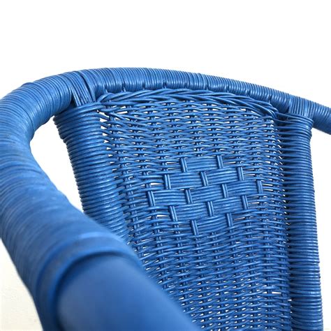 Chaises Chaise Bleue Pour Enfant En Rotin La Boutique Rotin Mobilier