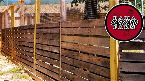 STRONGEST DIY PALLET FENCE (Easy to Build) - Bama Backyard Farm - YouTube