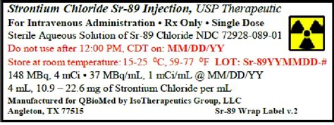 Dailymed Strontium Chloride Sr 89 Strontium Chloride Sr 89 Injection