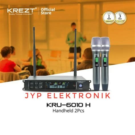 Jual MIC WIRELESS KREZT KRU 6010 KRU6010 ORIGINAL HANDHELD Pegang