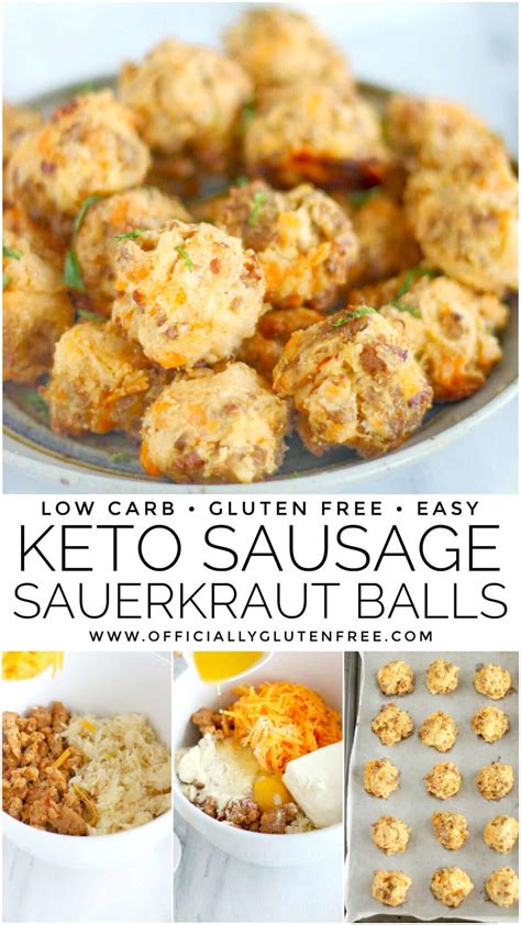 Keto Sausage Sauerkraut Balls Low Carb Cheesy Sausage Ball Recipe