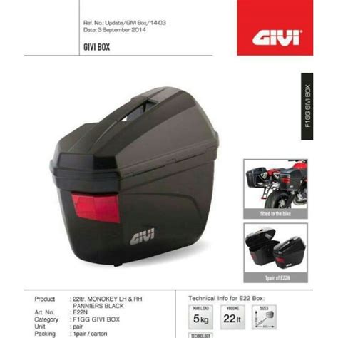 Givi Side Box Model E22n Shopee Malaysia