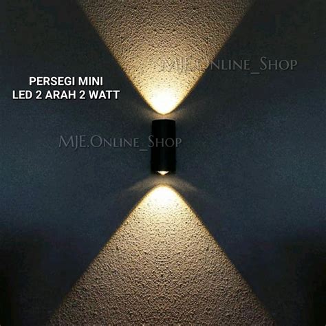 Jual Lampu Dinding Taman Led Persegi Mini 2 Arah 2 Watt Wall Light