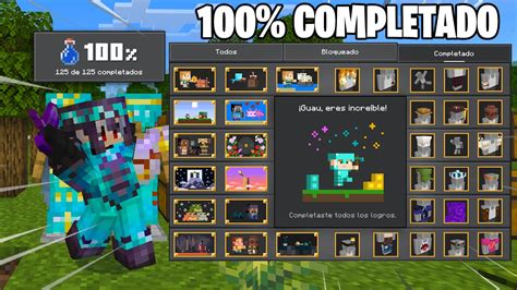 COMPLETO TODOS Los LOGROS De MINECRAFT BEDROCK MINECRAFT BEDROCK AL