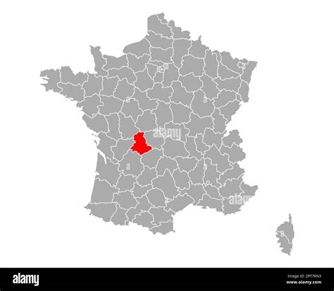 Map of Haute-Vienne in France Stock Photo - Alamy