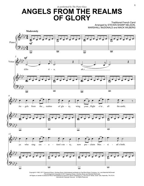 The Piano Guys Angels From The Realms Of Glory Sheet Music Pdf