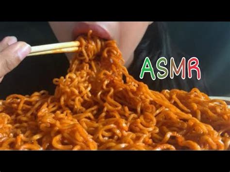 Asmr Spicy Hot Noodle Eating Sounds No Talking Youtube