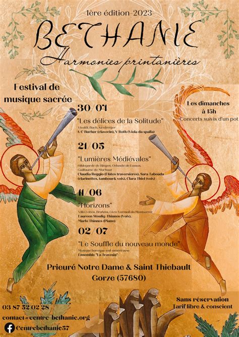 Festival De Musique Sacr E De B Thanie Re Dition Gorze