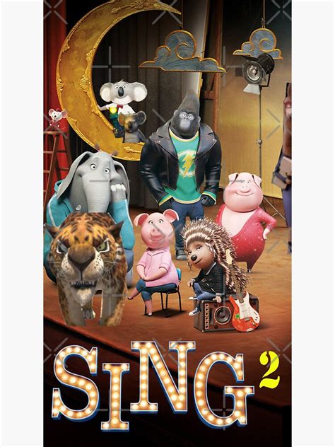 Characters From The Movie Sing 2 Sticker For Sale By Wo Store Redbubble