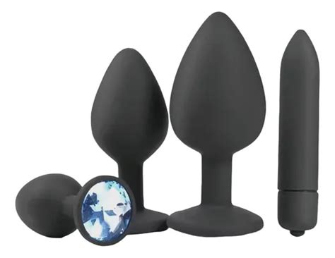 Plug Anal Vibrador En De Silicona Con Gema Y Vibraci N Mercadolibre