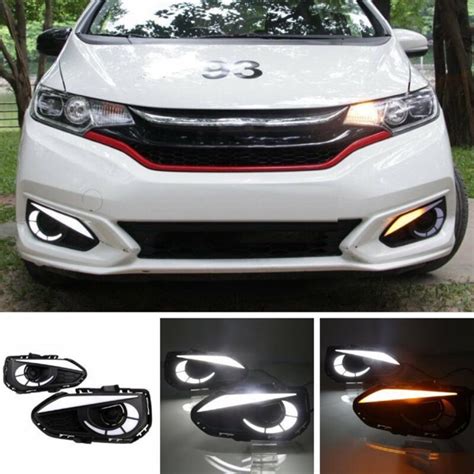 Honda Jazz Gk Gk Led Bumper Fog Spot Lamp Cover Foglamp