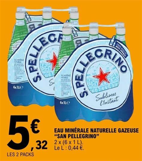 Promo Eau Min Rale Naturelle Gazeuse San Pellegrino Chez E Leclerc