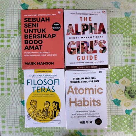 Jual Paket Buku Motivasi Best Seller Bodo Amat The Alpha Filosofi