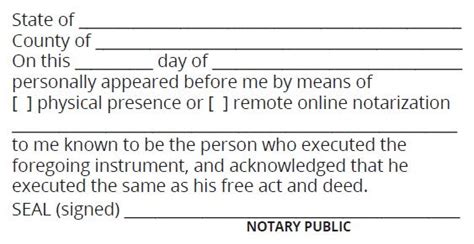 Notary Wording Notarization Signature