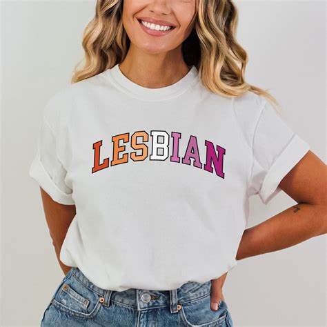 Lesbian Shirt Comfort Colors Lgbtq Queer Lesbian Wlw Shirt Pride Flag Gift Lesbian